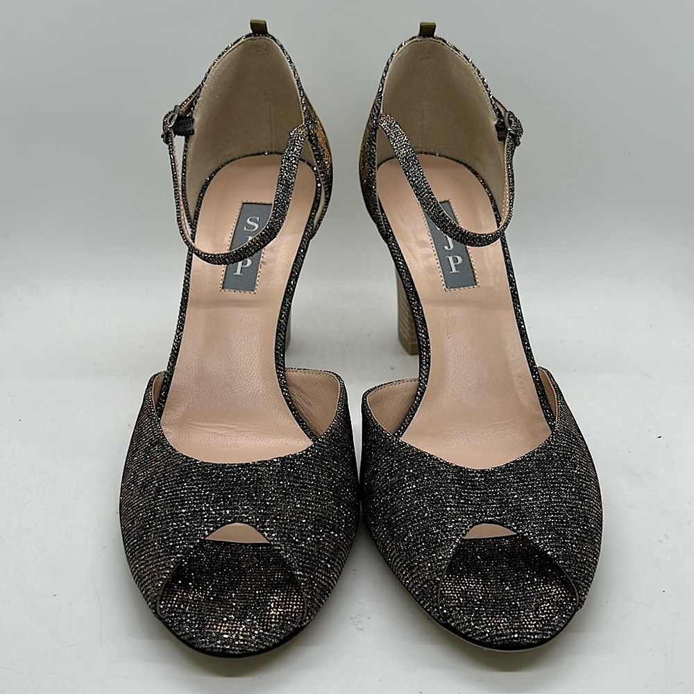 SJP Sexy Shimmery Cheetah Print High Heel Shoes **Size 38.5/US Size 8.5**🐆🐆 - Picture 2 of 8